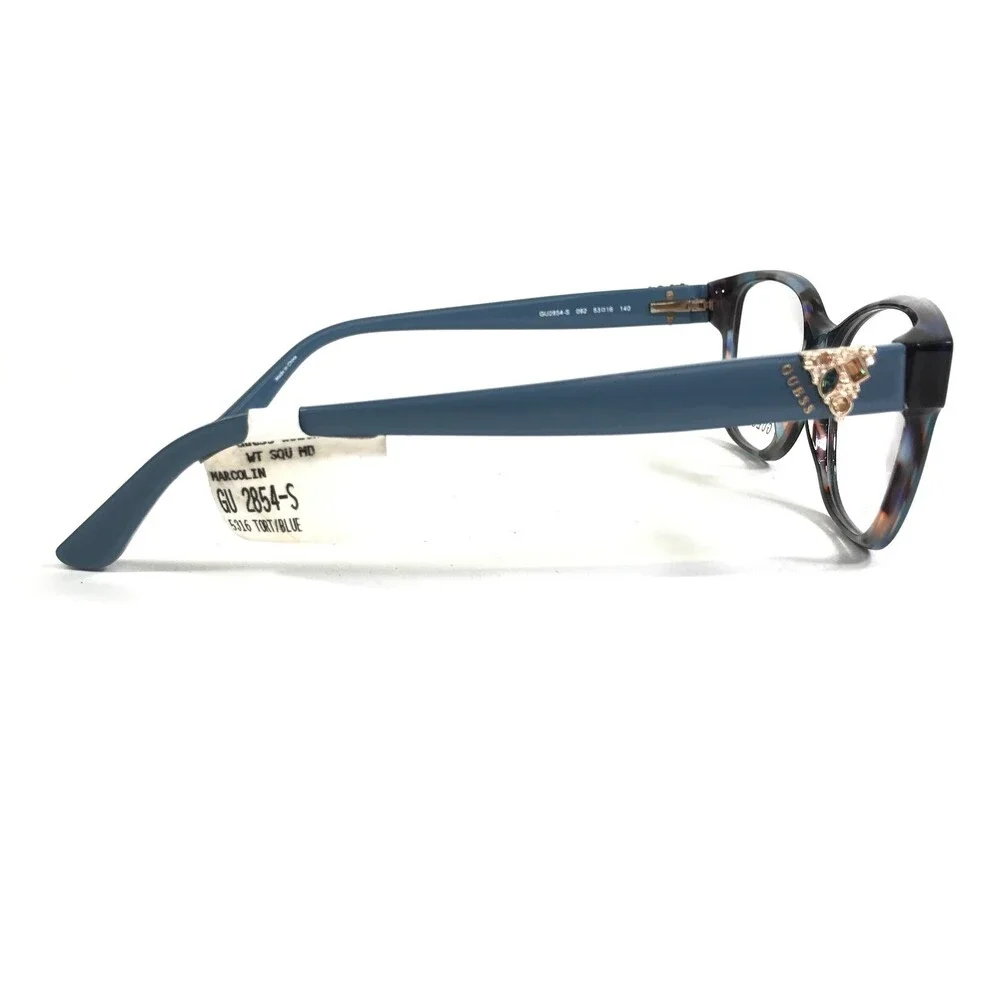 Guess Eyeglasses Frames GU2854-S 092 Brown Blue Tortoise Square 53-16-140